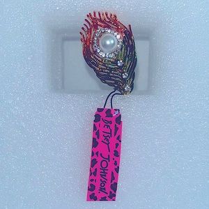 Betsey Johnson Rainbow Leaf Brooch